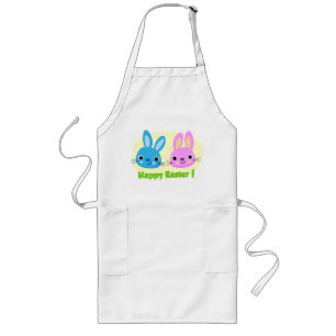 "HAPPY EASTER" BUNNIES LONG APRON