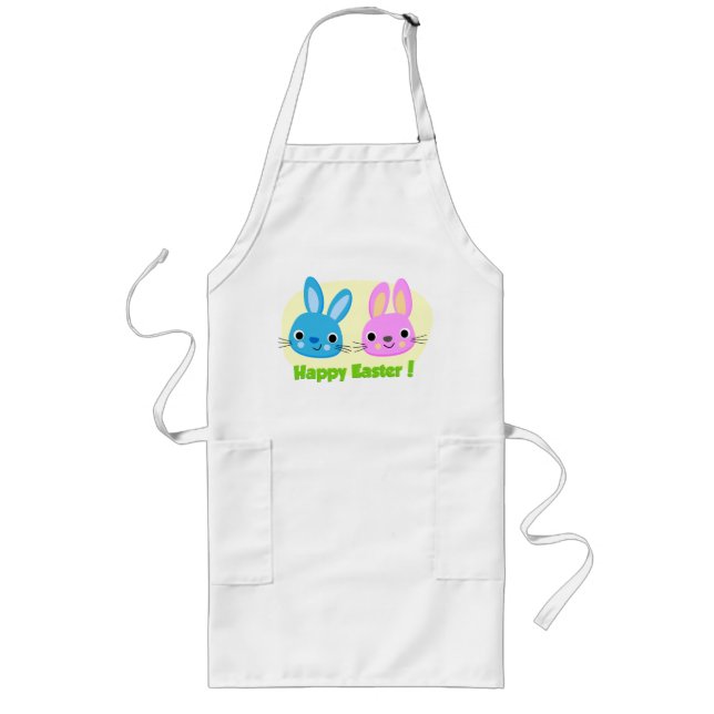 "HAPPY EASTER" BUNNIES  LONG APRON (Front)
