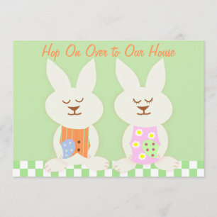 Happy Easter Bunnies Luncheon Invitation