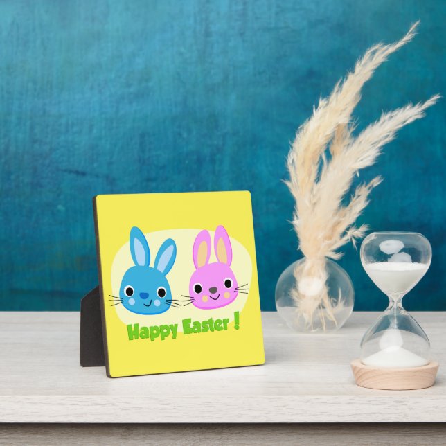 "HAPPY EASTER" BUNNIES  PLAQUE (Insitu)