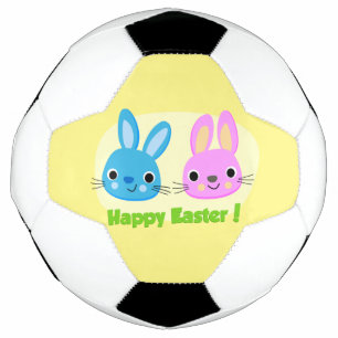 "HAPPY EASTER" BUNNIES SOCCER BALL