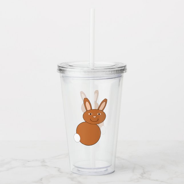 Happy Easter Bunny Acrylic Tumbler (Front)