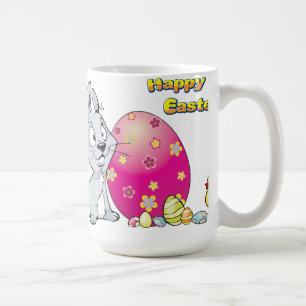 Happy Easter Bunny and Baby Chick Coffee Mug