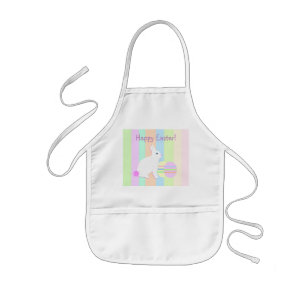 Happy Easter Bunny and Eggs Kids Apron
