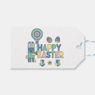 Happy Easter Bunny Balloon – Cute  Gift Tags