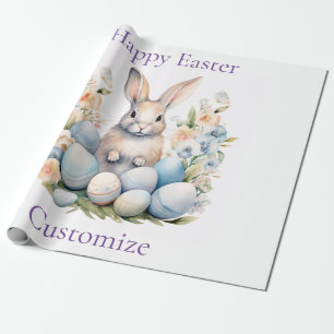 Happy Easter Bunny Basket Thunder_Cove Wrapping Paper
