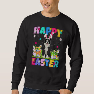 Happy Easter Bunny Border Collie Dog Easter Sunday Sweatshirt