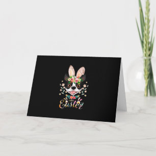 Happy Easter Bunny Boston Terrier Lovers With East Holiday Card