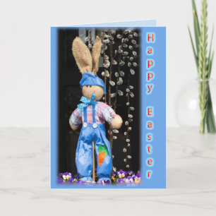Happy Easter Bunny Boy Greeting Card