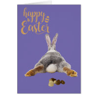 Happy Easter Bunny Butt Tail Brown Jelly Beans