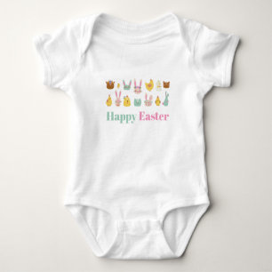 Happy Easter Bunny Chicken Baby Bodysuit