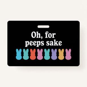 Happy Easter Bunny Christian Religious Carnival ID Badge