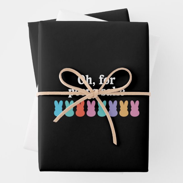 Happy Easter Bunny Christian Religious Carnival  Wrapping Paper Sheet (In situ)