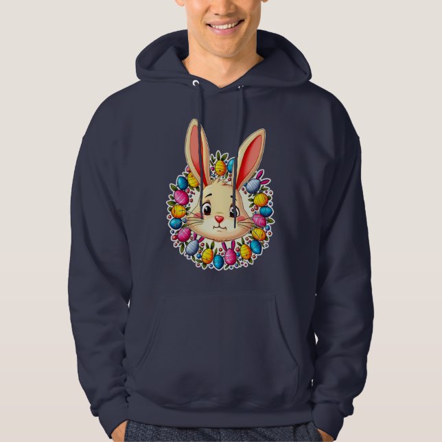 Happy Easter Bunny – Colorful Spring Art moletom Hoodie (Front)