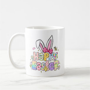 Happy Easter Bunny Colourful Spring Coffee Mug