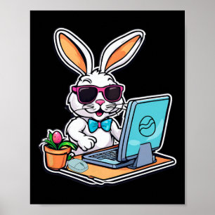 Happy Easter Bunny Computer Video Game Lovers 1 Poster