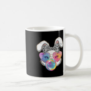 Happy Easter Bunny Coquette Bow Brushstroke Easter Coffee Mug