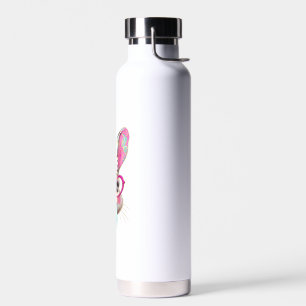 Happy Easter Bunny Coquette Bow Brushstroke Easter Water Bottle