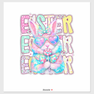 Happy Easter Bunny Coquette Bow Preppy Easter Day 