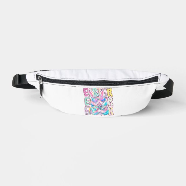 Happy Easter Bunny Coquette Bow Preppy Easter Day  Bum Bags (Front)