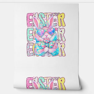 Happy Easter Bunny Coquette Bow Preppy Easter Day  Wallpaper