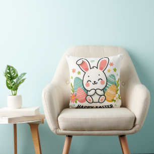 Happy Easter Bunny Cushion