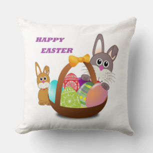 "HAPPY EASTER" BUNNY CUSHION