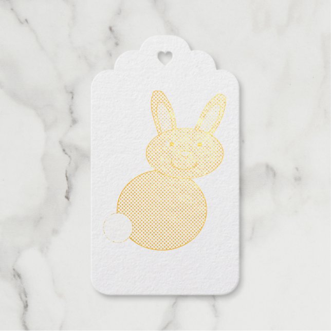 Happy Easter Bunny Custom Gift Tags (Front)