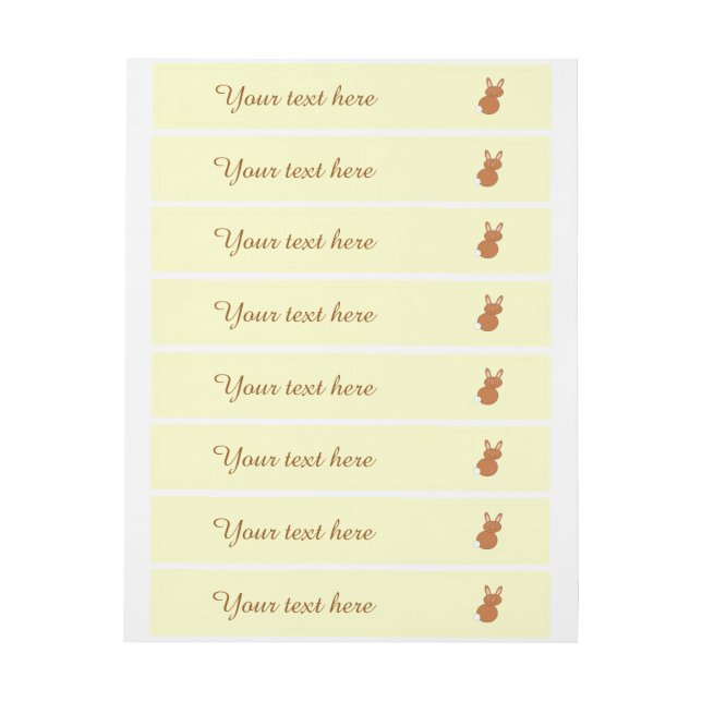 Happy Easter Bunny Customisable Labels (Sheet)