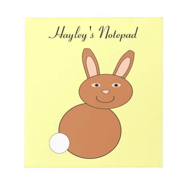 Happy Easter Bunny Customisable Notepad (Front)