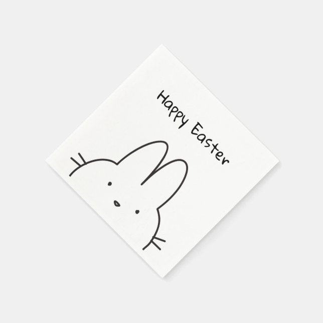 Happy Easter Bunny Cute Napkin (Corner)