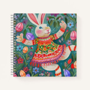 Happy Easter Bunny Dance Notebook