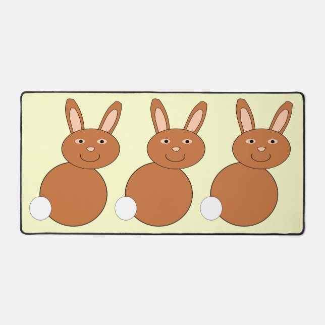 Happy Easter Bunny Desk Mat (Front)