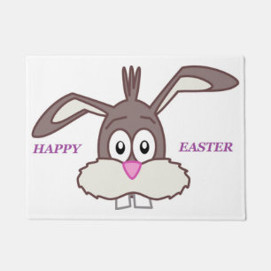 "HAPPY EASTER" BUNNY DOORMAT
