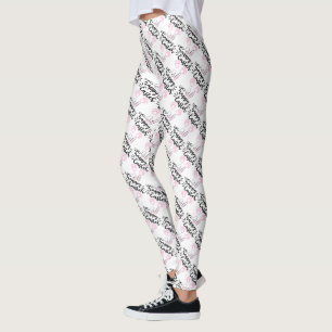 Happy Easter, Bunny Ears and Feet Typography Leggings