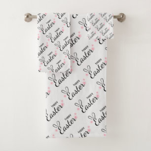 Happy Easter Bunny Ears Bath Towel Set