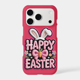 Happy Easter Bunny Ears Cute Carrot Bow Funny East