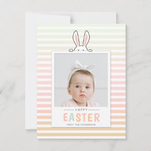 Happy Easter Bunny Ears Photo Holiday Card
