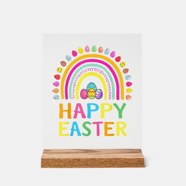 Happy Easter Bunny Easter Egg Hunt Easter Women Gi Acrylic Sign (Front)