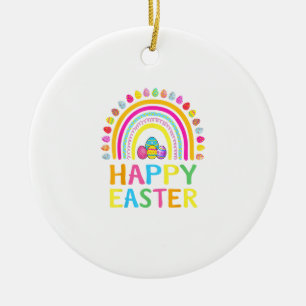 Happy Easter Bunny Easter Egg Hunt Easter Women Gi Ceramic Ornament