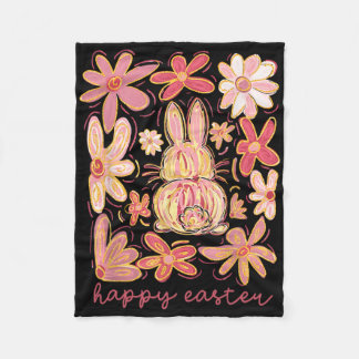 Happy Easter Bunny Easter Egg Hunt Squad Easter Wo Fleece Blanket