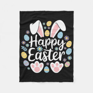 Happy Easter Bunny Easter Egg Hunt Squad Easter Wo Fleece Blanket