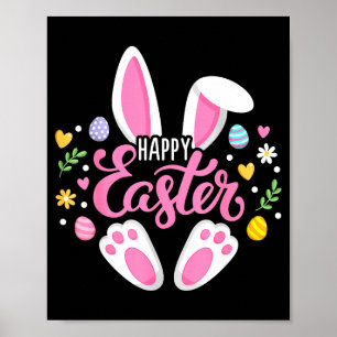 Happy easter bunny easter egg hunt squad easterHap Poster