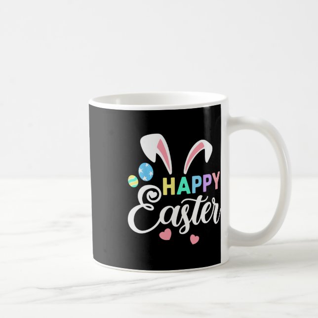 Happy Easter Bunny Easter Eggs Rabbit Ears Womens  Coffee Mug (Right)