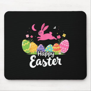 Happy Easter Bunny Easter Outfit Egg Nest Flower R Mouse Pad