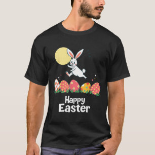 Happy Easter Bunny Easter Outfit Egg Nest Flower R T-Shirt