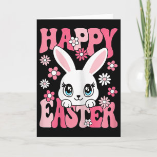 Happy Easter Bunny Easter Rabbit Women Girls Kids Card