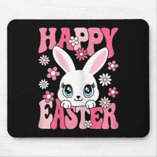 Happy Easter Bunny Easter Rabbit Women Girls Kids Mouse Pad