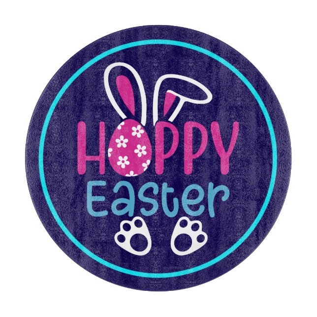 Happy Easter Bunny Egg Cute Spring Design Cutting Board (Front)