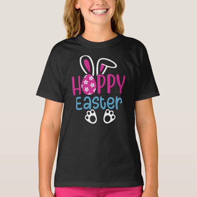 Happy Easter Bunny Egg Cute Spring Design T-Shirt (Front)